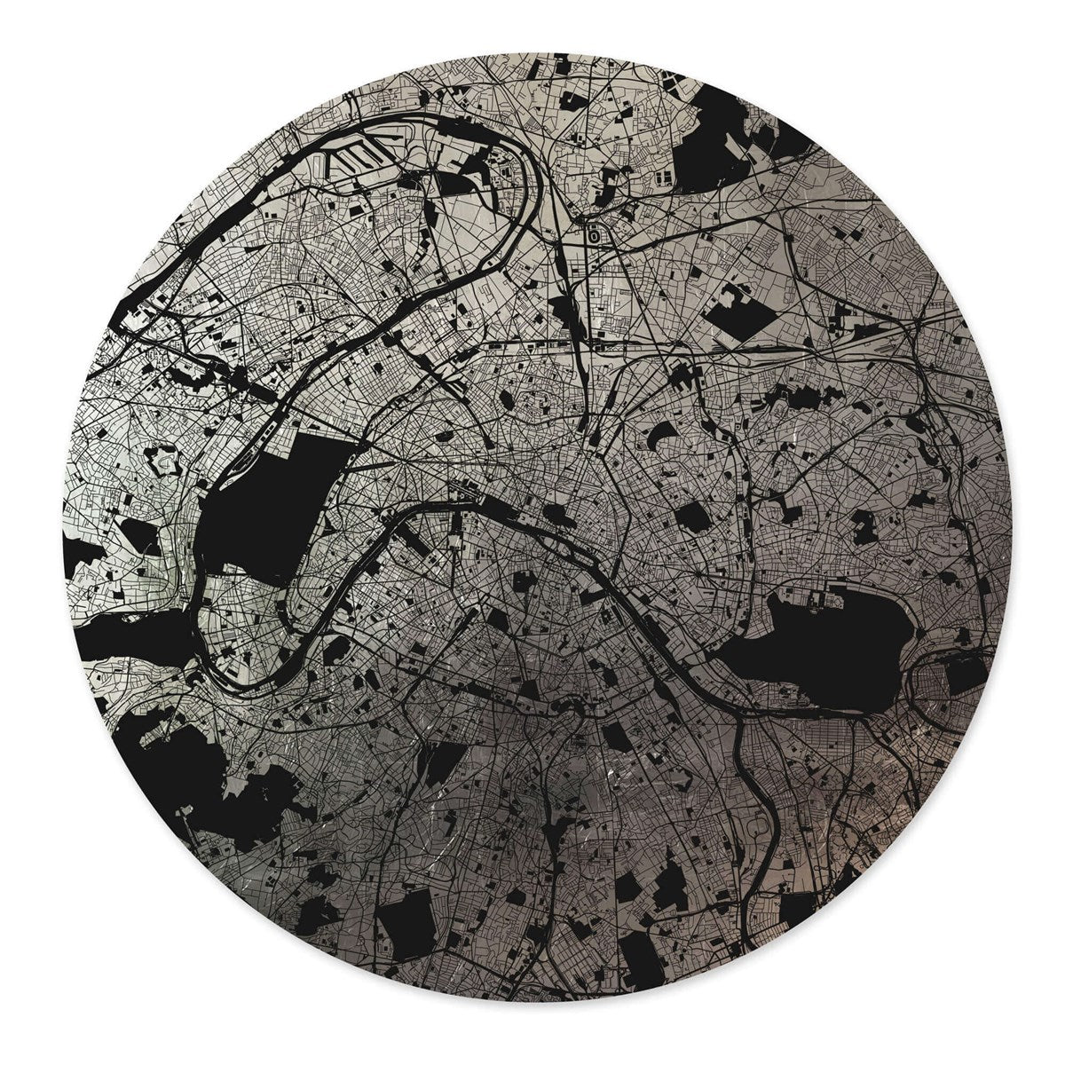 Mappa Mundi Paris (Black on Silver)